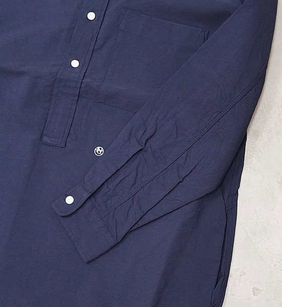 【nanamica】ナナミカ women's Button Down Wind Shirt Dress "Navy"