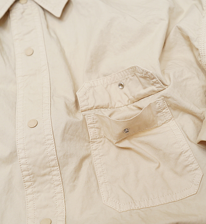 【THE NORTH FACE PURPLE LABEL】ノースフェイスパープルレーベル men's Lightweight Twill Big Work Shirt "Sand Beige"