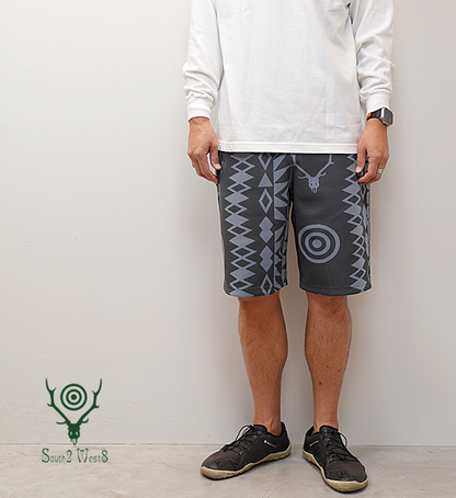 【South2 West8】サウスツーウエストエイト String Sweat Short-Poly Jq./Native S&T "Charcoal"