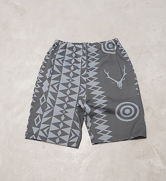 【South2 West8】サウスツーウエストエイト String Sweat Short-Poly Jq./Native S&T "Charcoal"