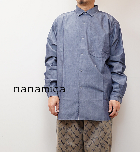 【nanamica】ナナミカ men's Regular Collar Chambray Shirt "Indigo"