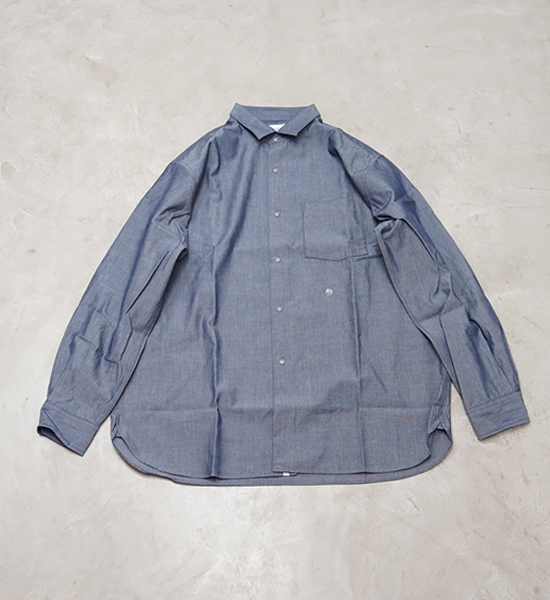 【nanamica】ナナミカ men's Regular Collar Chambray Shirt "Indigo"