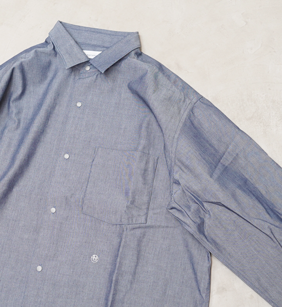 【nanamica】ナナミカ men's Regular Collar Chambray Shirt "Indigo"