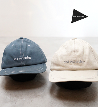 【and wander】アンドワンダー cotton twill cap "2Color"