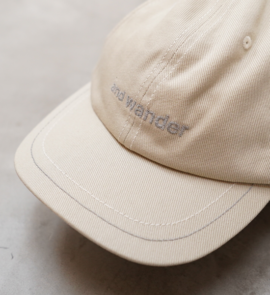 【and wander】アンドワンダー cotton twill cap "2Color"