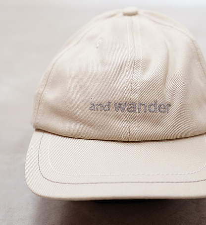 【and wander】アンドワンダー cotton twill cap "2Color"