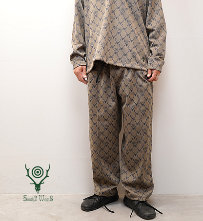 【South2 West8】サウスツーウエストエイト String C.S. Pant-Poly Jq/Skull&Target "Khaki"