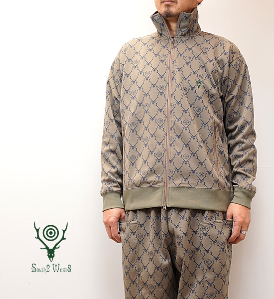 【South2 West8】サウスツーウエストエイト Trainer Jacket-Poly Jq./Skull&Target "Khaki"