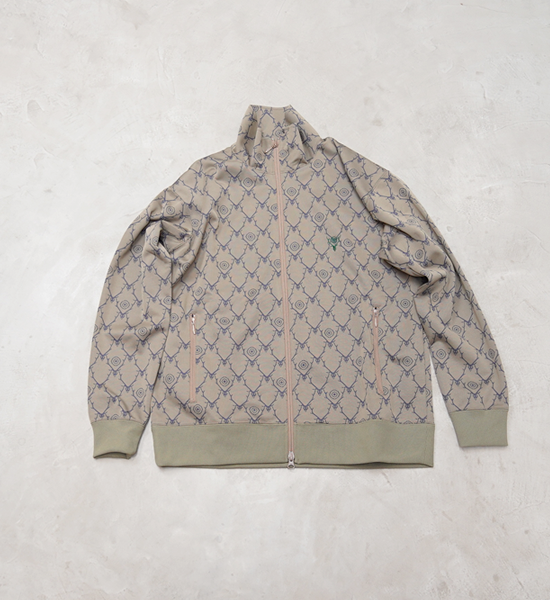 【South2 West8】サウスツーウエストエイト Trainer Jacket-Poly Jq./Skull&Target "Khaki"