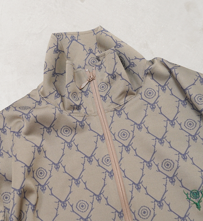 【South2 West8】サウスツーウエストエイト Trainer Jacket-Poly Jq./Skull&Target "Khaki"