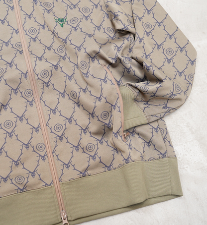 【South2 West8】サウスツーウエストエイト Trainer Jacket-Poly Jq./Skull&Target "Khaki"