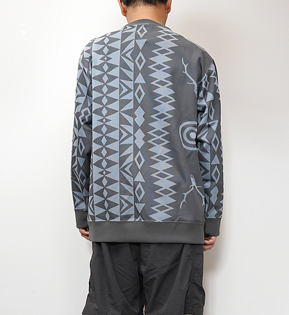 【South2 West8】サウスツーウエストエイト Crew Neck Sweat Shirt - Poly Jq./Native S&T "Charcoal"