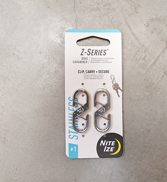 【NITE IZE】ナイトアイズ Z-Carabiner #1 Stainless 2個入り "Silver" ※ネコポス可