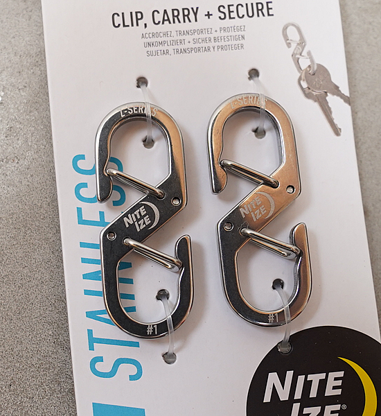 【NITE IZE】ナイトアイズ Z-Carabiner #1 Stainless 2個入り "Silver" ※ネコポス可