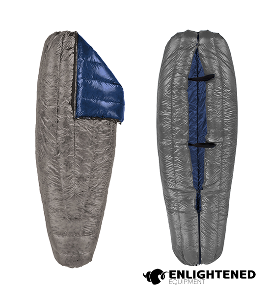 【ENLIGHTENED EQUIPMENT】エンライテンドイクイップメント Revelation Sleeping Quilt 850/30°F (−1℃) ”Graphite×Midnight”