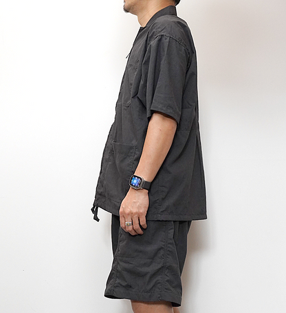 【THE NORTH FACE PURPLE LABEL】ノースフェイスパープルレーベル men's Polyester Linen Field H/S Zip Shirt "2Color"