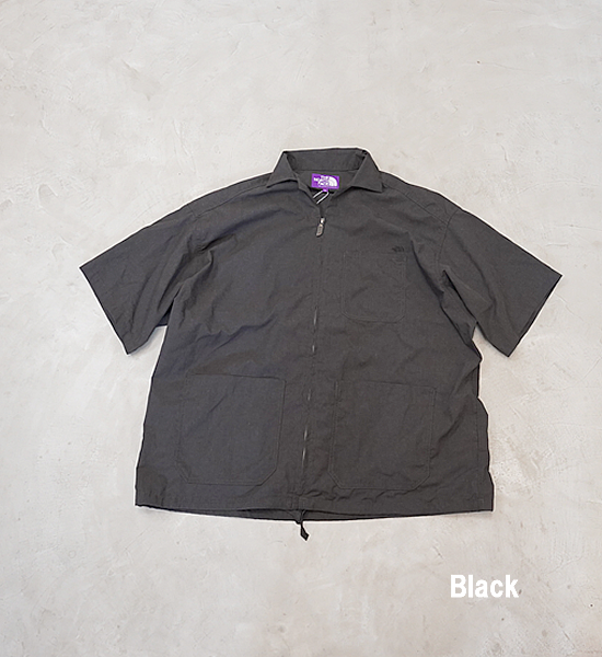 【THE NORTH FACE PURPLE LABEL】ノースフェイスパープルレーベル men's Polyester Linen Field H/S Zip Shirt "2Color"