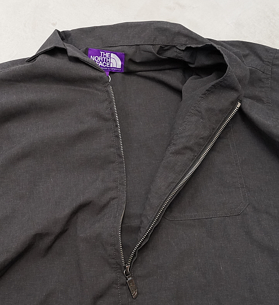 【THE NORTH FACE PURPLE LABEL】ノースフェイスパープルレーベル men's Polyester Linen Field H/S Zip Shirt "2Color"