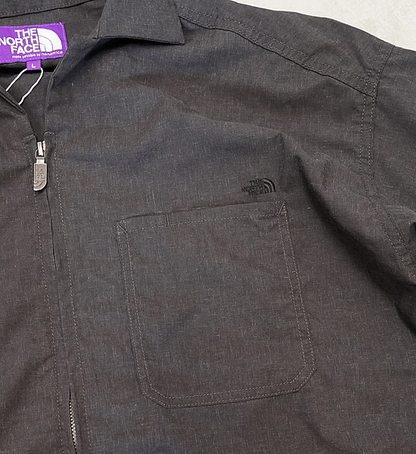 【THE NORTH FACE PURPLE LABEL】ノースフェイスパープルレーベル men's Polyester Linen Field H/S Zip Shirt "2Color"