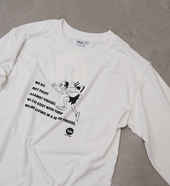 【ZEN NUTRITION】ゼンニュートリション HANAIxZEN BRING Sea of Viruses Long T-Shirts "Whiter" ※ネコポス可