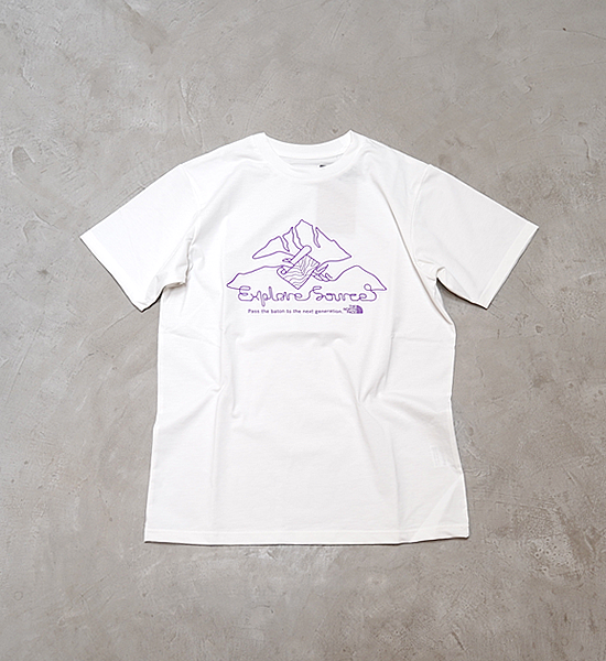 【THE NORTH FACE】ザノースフェイス men's S/S Explore Source Mountain Tee "White" ※ネコポス可