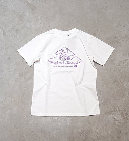 【THE NORTH FACE】ザノースフェイス men's S/S Explore Source Mountain Tee "White" ※ネコポス可