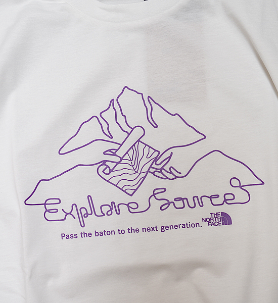 【THE NORTH FACE】ザノースフェイス men's S/S Explore Source Mountain Tee "White" ※ネコポス可