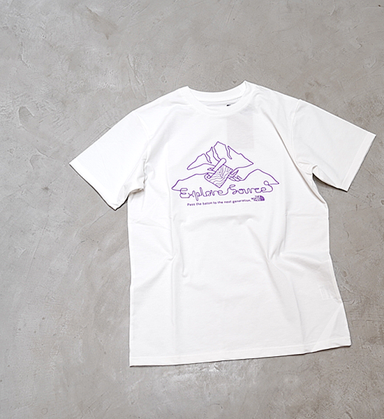 【THE NORTH FACE】ザノースフェイス men's S/S Explore Source Mountain Tee "White" ※ネコポス可