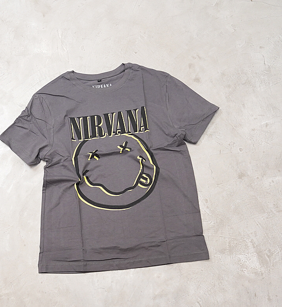 【MUSIC TEE】Nirvana Smiley "Charcoal" ※ネコポス可