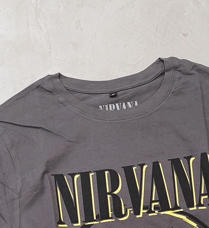 【MUSIC TEE】Nirvana Smiley "Charcoal" ※ネコポス可