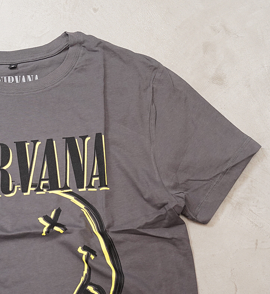 【MUSIC TEE】Nirvana Smiley "Charcoal" ※ネコポス可