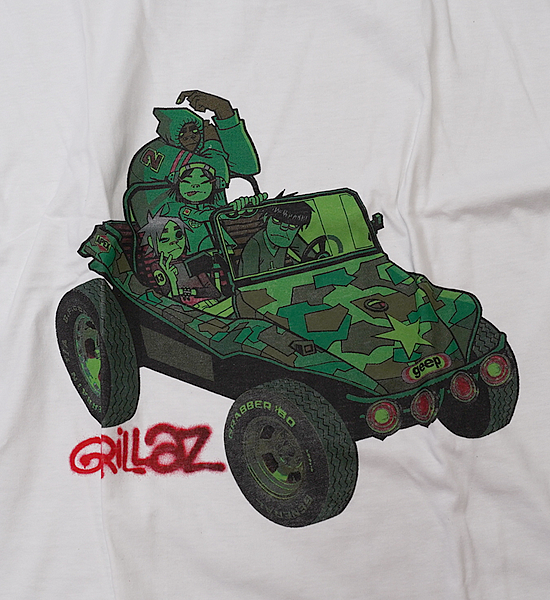 【MUSIC TEE】Gorillaz Green Jeep "White" ※ネコポス可