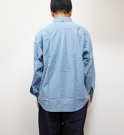 【THE NORTH FACE PURPLE LABEL】ノースフェイスパープルレーベル men's Regular Collar Chambray Field Shirt "Indigo Blue"