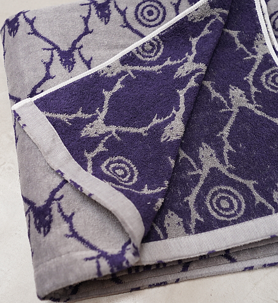 【South2 West8】サウスツーウエストエイト Bath Towel-Pile Jq./Skull&Target "Gray×Purple"