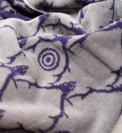 【South2 West8】サウスツーウエストエイト Bath Towel-Pile Jq./Skull&Target "Gray×Purple"