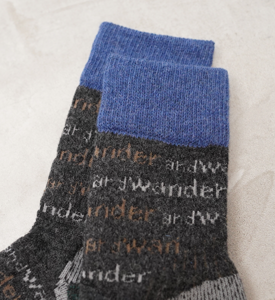 【and wander】アンドワンダー and wander wool socks "3Color"