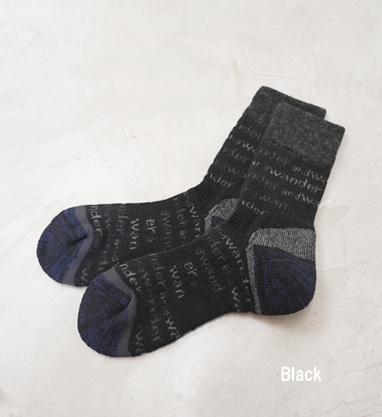 【and wander】アンドワンダー and wander wool socks "3Color"