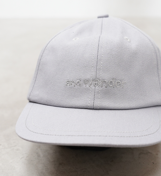 【and wander】アンドワンダー cotton twill cap "3Color"