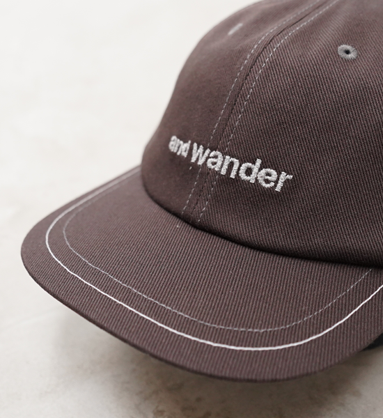 【and wander】アンドワンダー cotton twill cap "3Color"