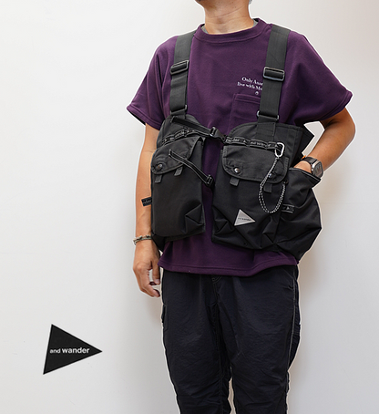 【and wander】アンドワンダー field vest "Black"