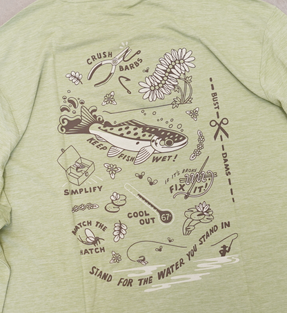 【patagonia】パタゴニア men's L/S Capilene Cool Daily Fish Graphic Shirt ※ネコポス可