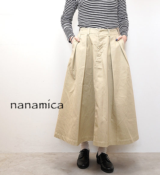 【nanamica】ナナミカ women's Chino Skirt "Khaki"