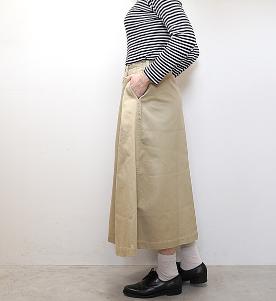 【nanamica】ナナミカ women's Chino Skirt "Khaki"