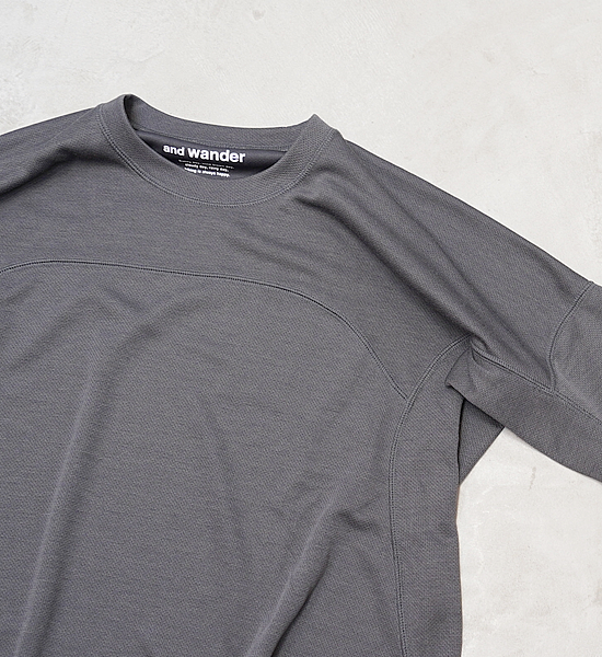 【and wander】アンドワンダー women's power dry jersey LS T "3Color"