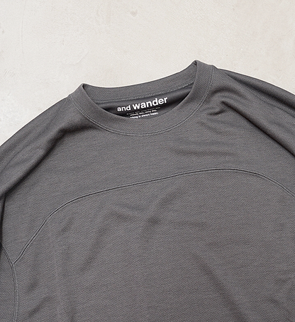 【and wander】アンドワンダー women's power dry jersey LS T "3Color"