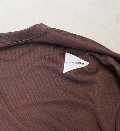 【and wander】アンドワンダー women's power dry jersey LS T "3Color"