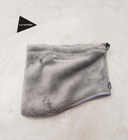 【and wander】アンドワンダー high loft fleece neck warmer "D.Gray" ※ネコポス可