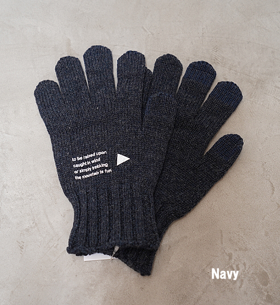 【and wander】アンドワンダー wool knit glove "2Color" ※ネコポス可