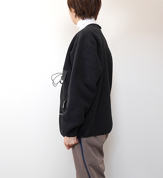 【and wander】アンドワンダー women's wool fleece cardigan "3Color"