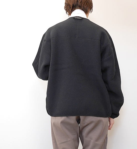 【and wander】アンドワンダー women's wool fleece cardigan "3Color"